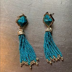 Kendra Scott Turquoise and gold earrings